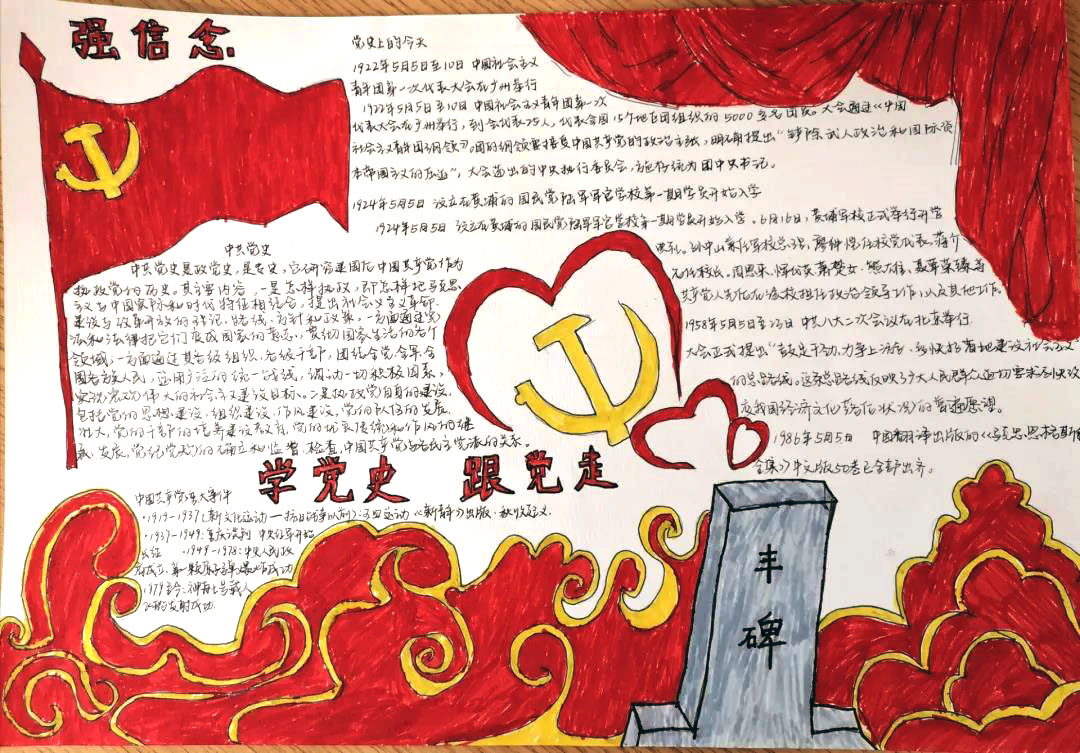 “学党史，践初心”主题手抄报图片-图8