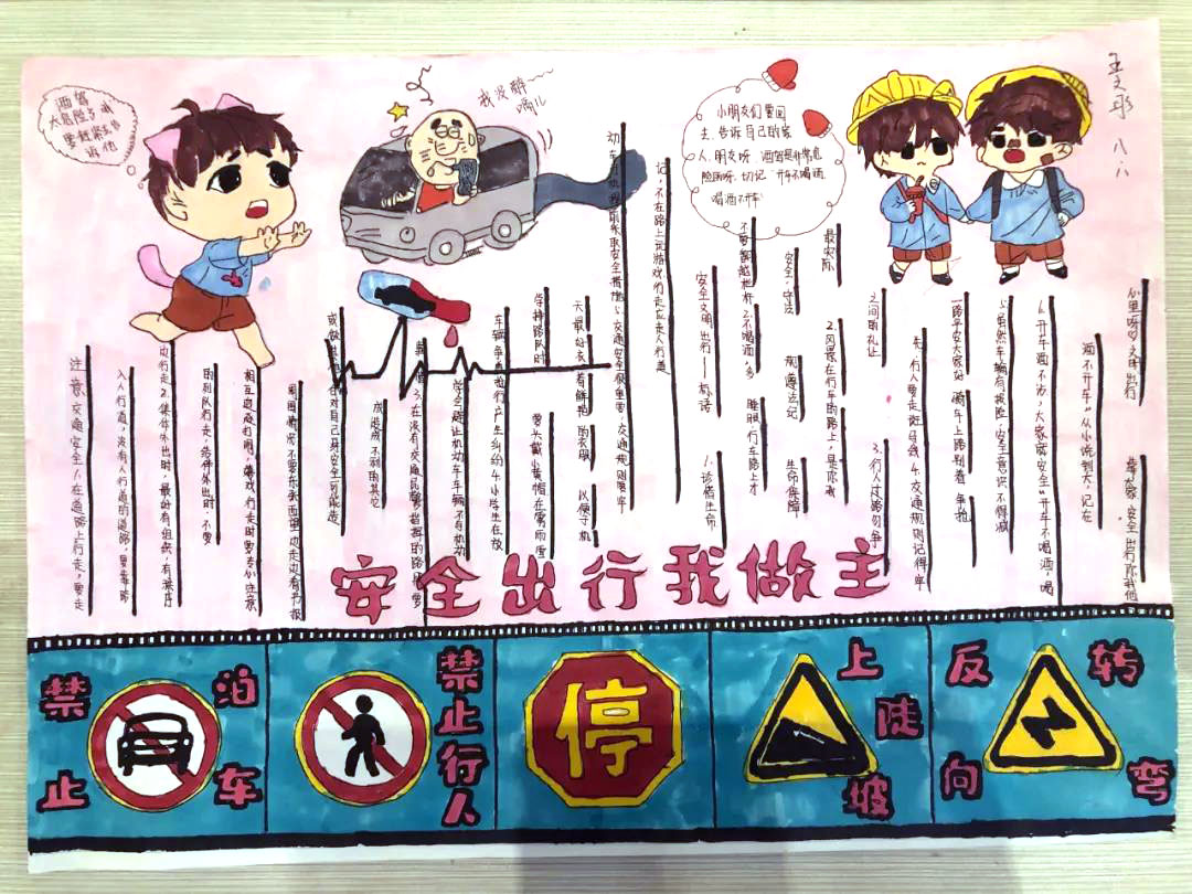 关于道路交通安全法的手抄报怎么画-图2