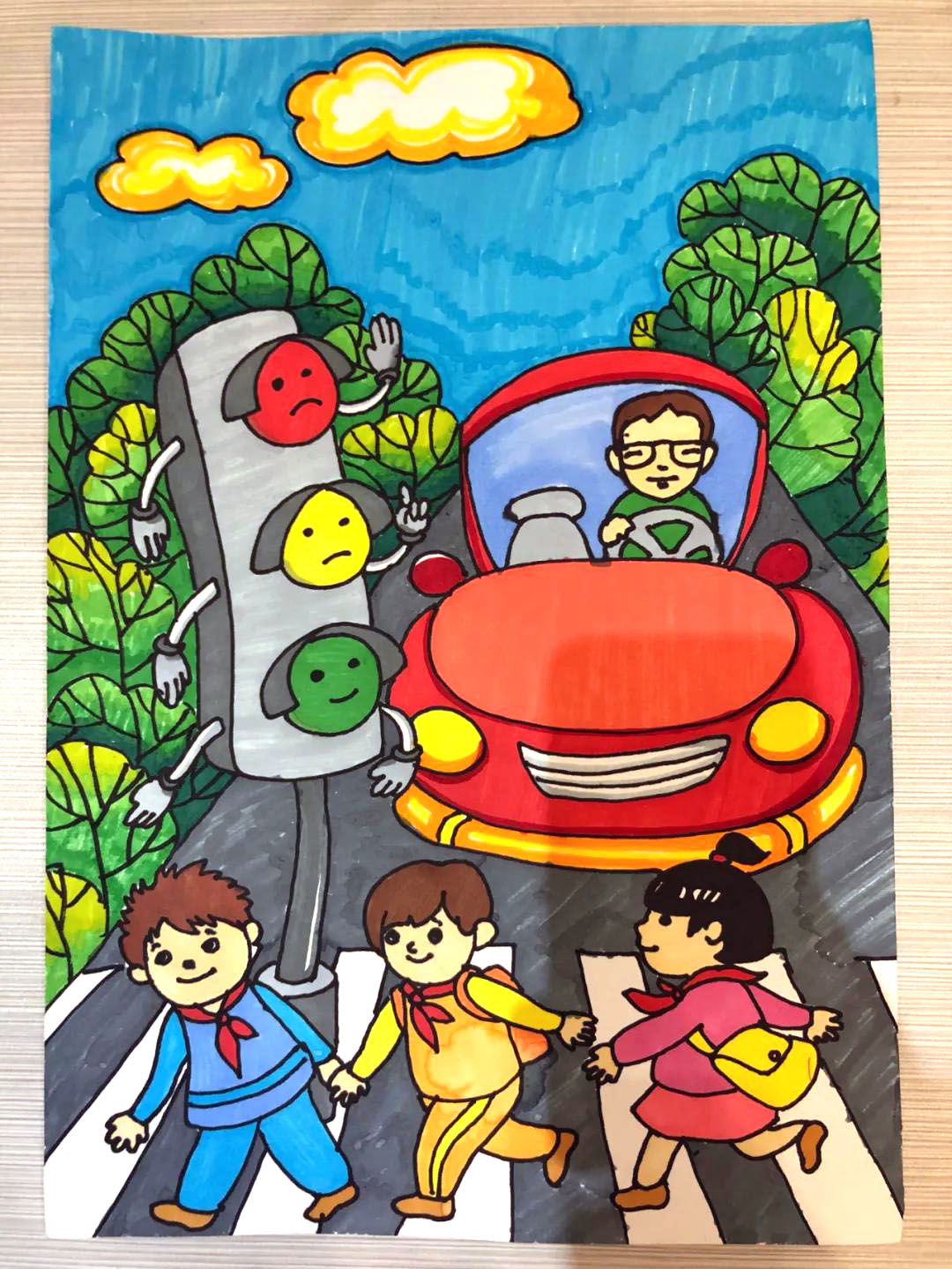 122全国交通安全日儿童画-图4