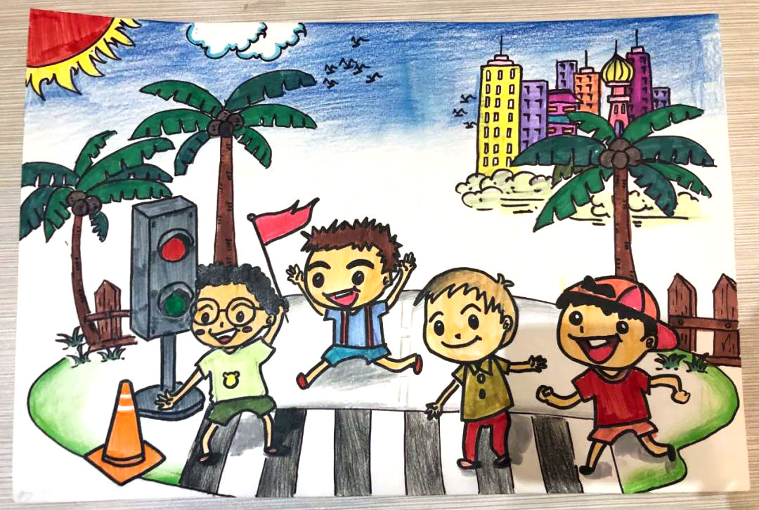 122全国交通安全日儿童画-图15