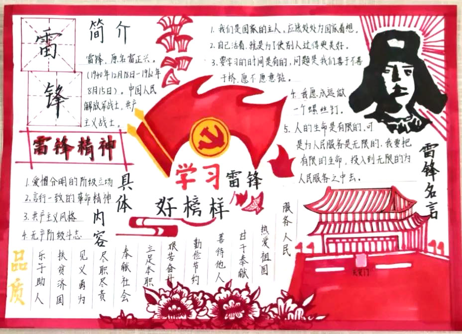 学习雷锋好榜样手抄报图片-图2