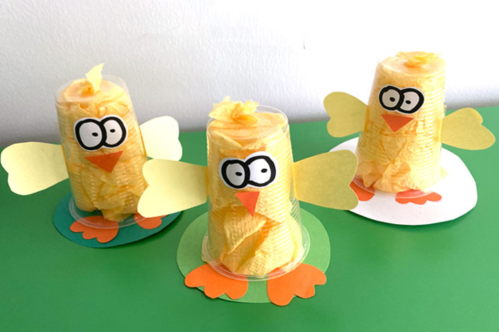 一次性杯子做的小黄鸡