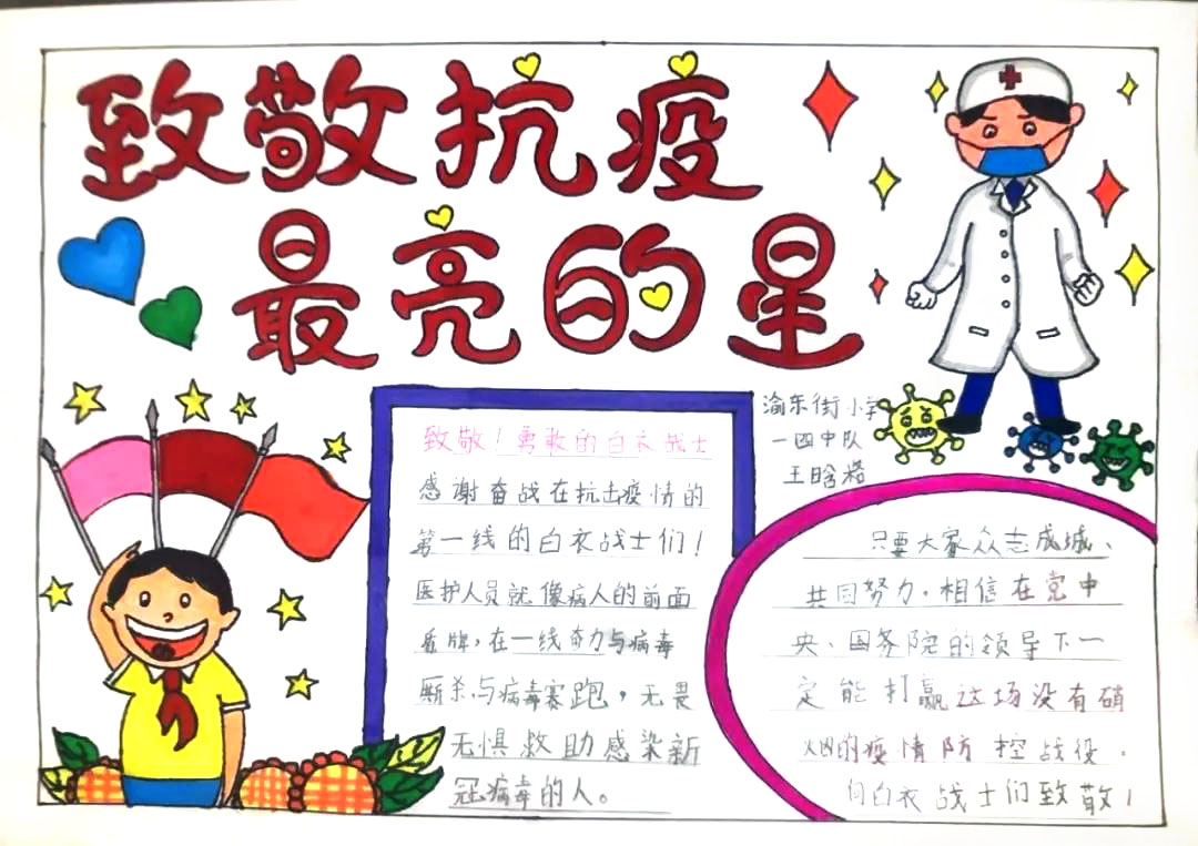 关于抗疫英雄的手抄报图片-图2