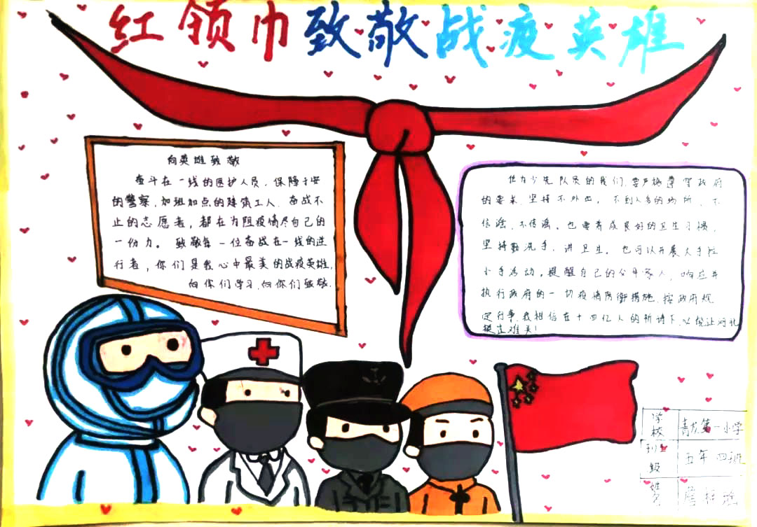 抗疫情的手抄报怎么画-图1
