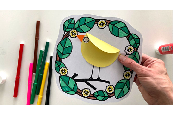 春天小鸟创意剪贴画-图6