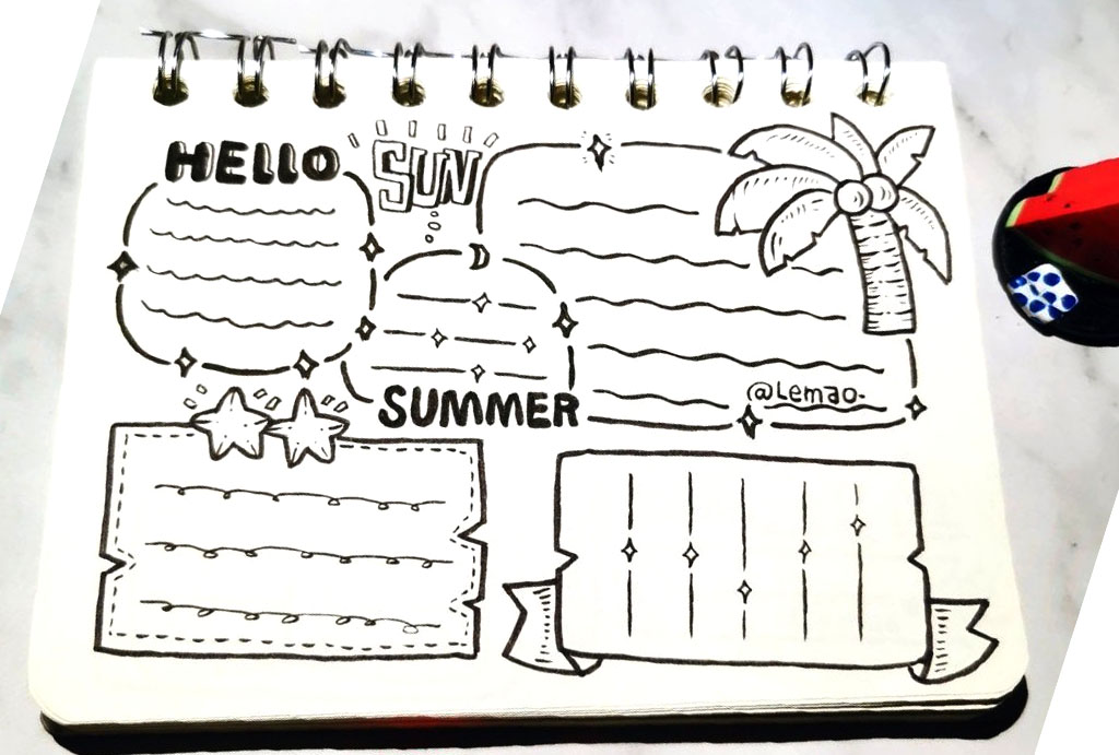 夏天手抄报边框-图5