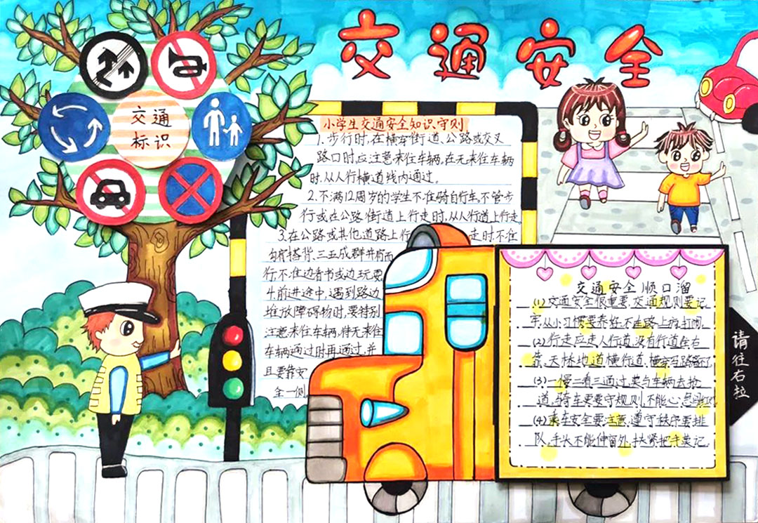 交通安全常识手抄报的教程-图1