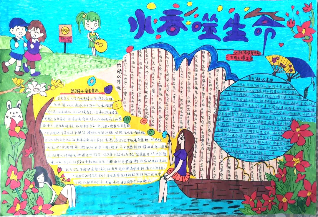 步骤2：`水`吞噬生命手抄报