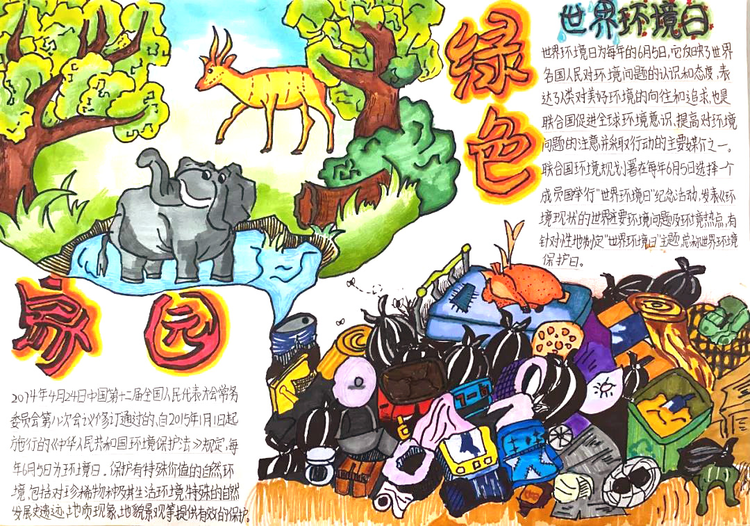 我的绿色家园手抄报-图3