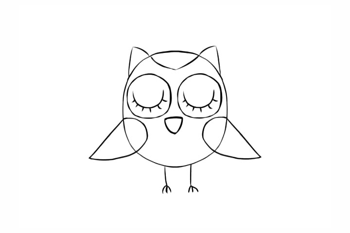 教你画一只萌萌的猫头鹰-图6