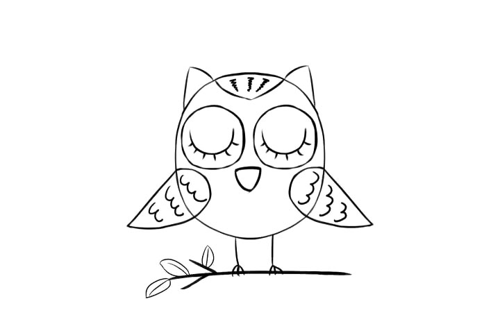 教你画一只萌萌的猫头鹰-图8