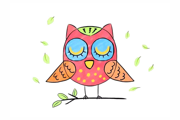 教你画一只萌萌的猫头鹰