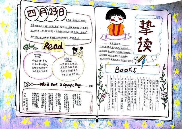 “我们的读书日”主题手抄报-图6