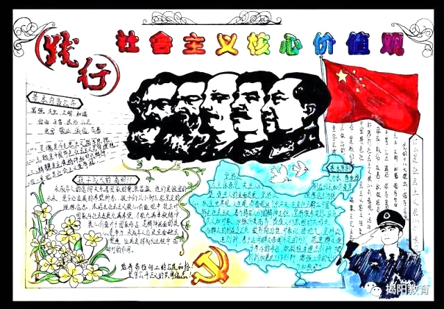 小学生社会主义核心价值观手抄报-图4