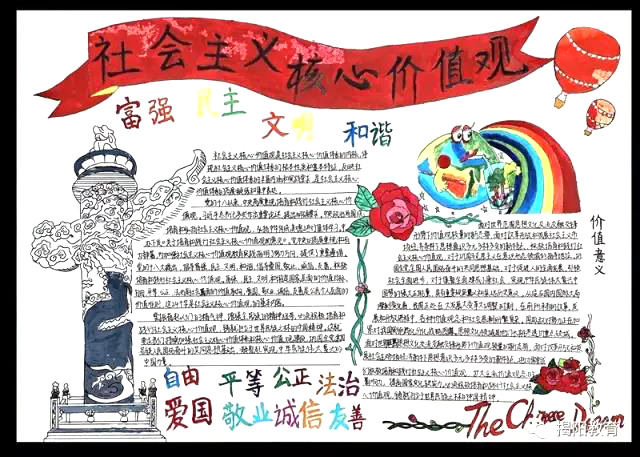 小学生社会主义核心价值观手抄报-图5