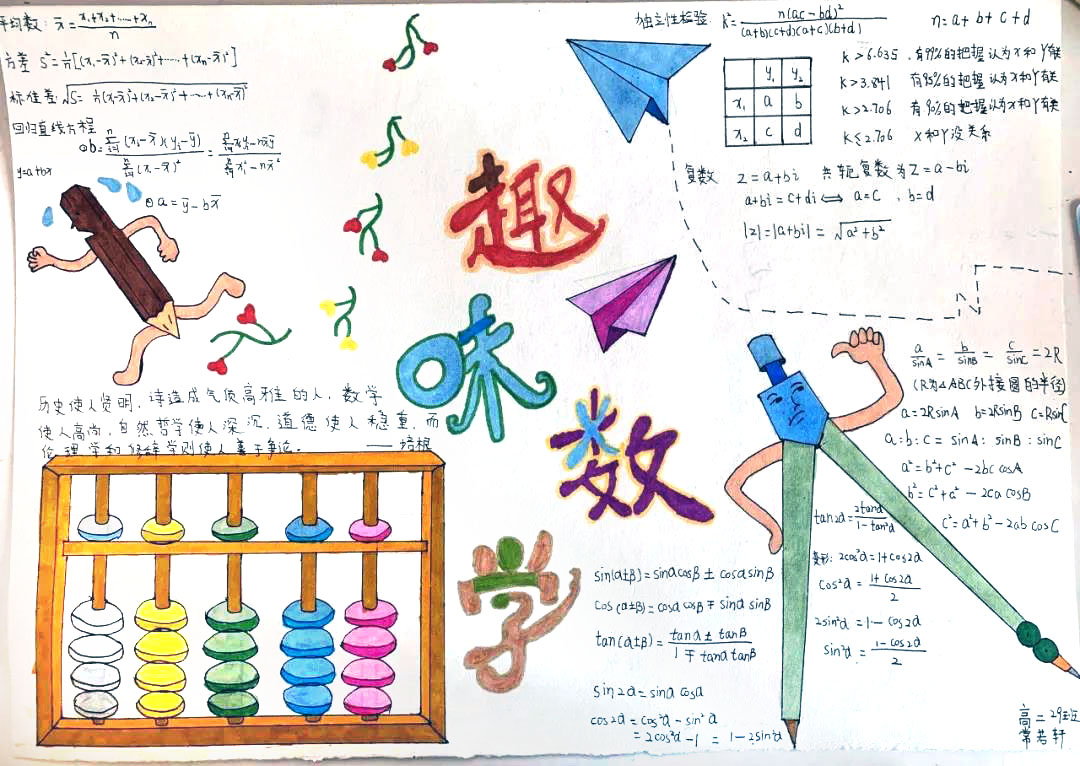 小学数学手抄报简单又漂亮-图1