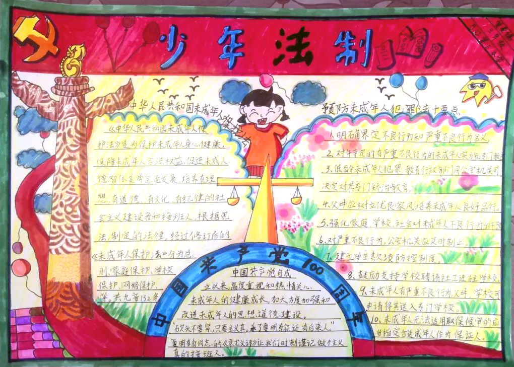 小学生法制教育手抄报-图7