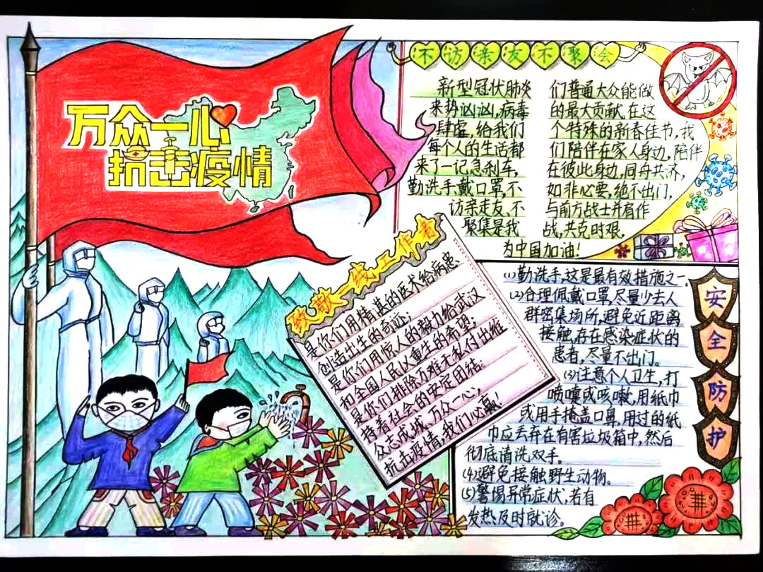 中国援助外国搞疫手抄报如何画-图2