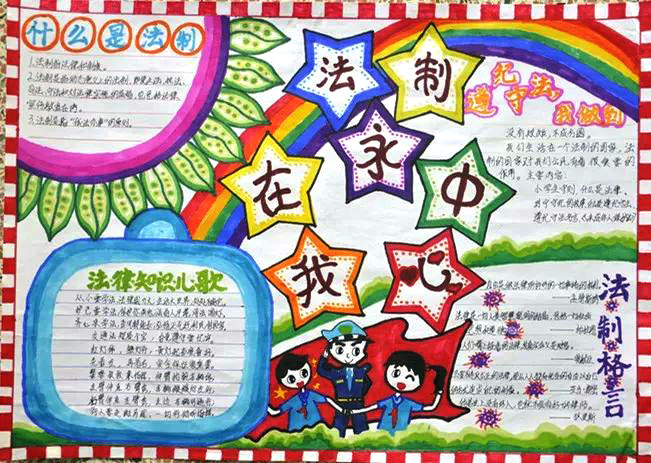 小学生法制宣传优秀手抄报-图3