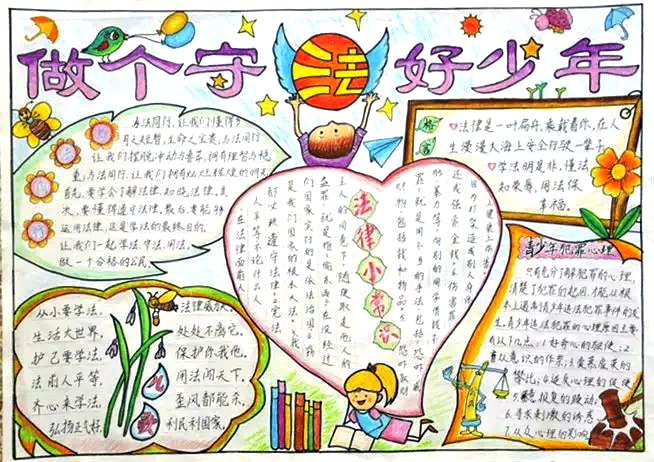 小学生法制宣传优秀手抄报-图5