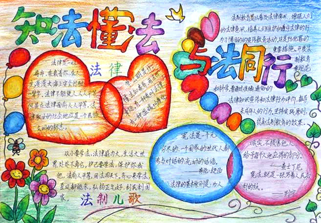 小学生法制宣传优秀手抄报-图6