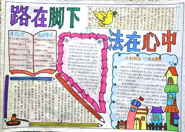 小学生法制宣传优秀手抄报-图8
