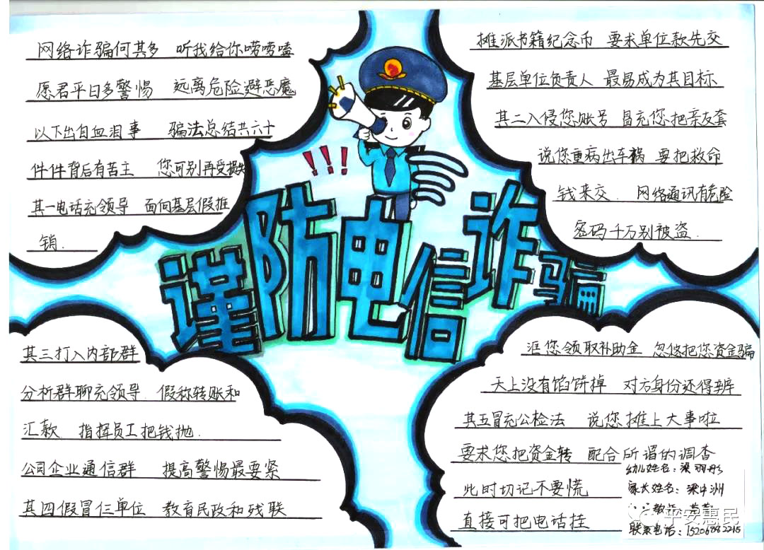 “平安进校园—反诈小卫士”主题手抄报-图10