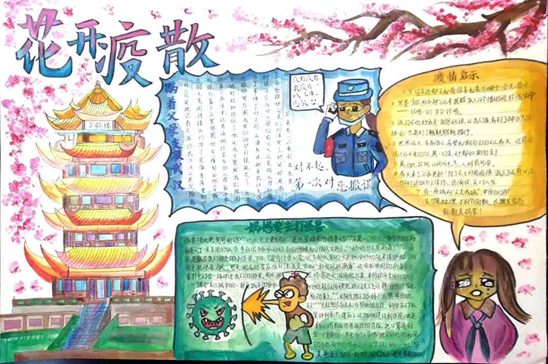 疫情防控狙击战主题手抄报-图2