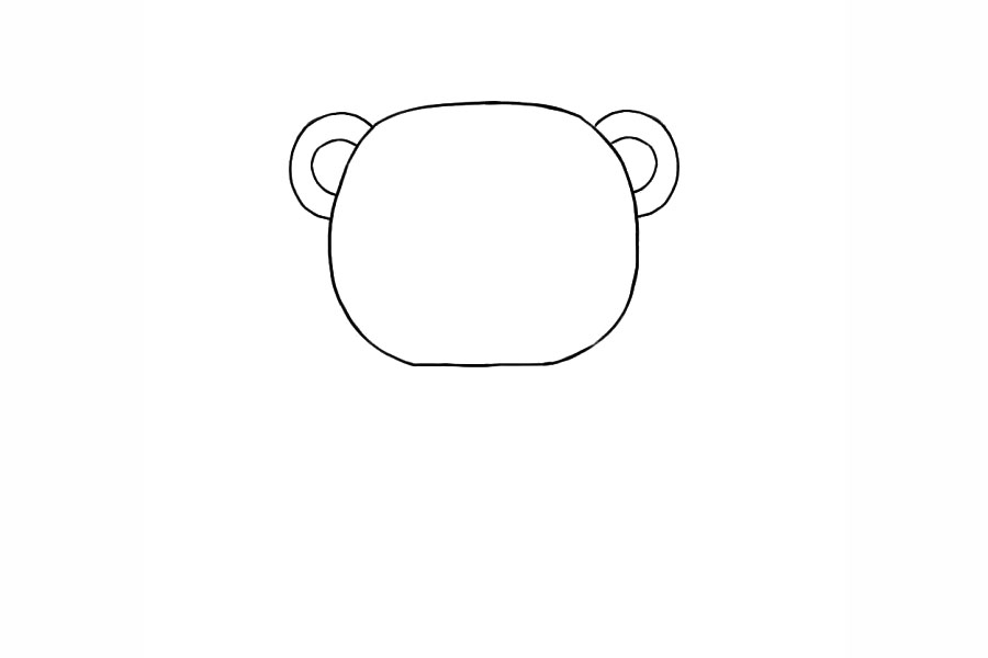 海底小纵队 北极熊巴克队长简笔画画法-图2