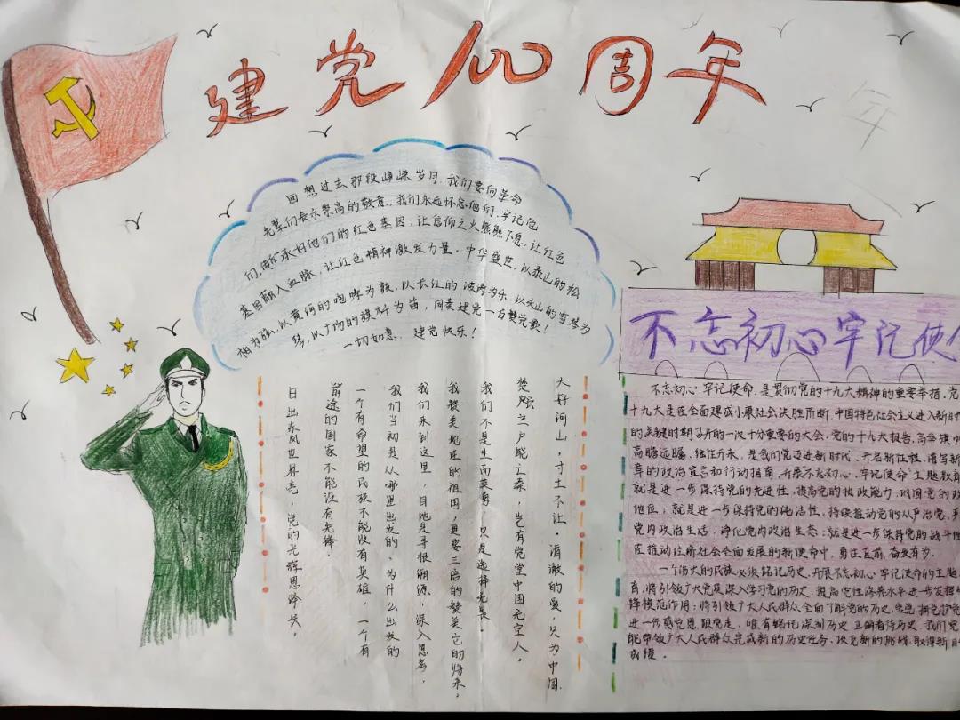 9张庆祝建党一百周年手抄报图片-图9