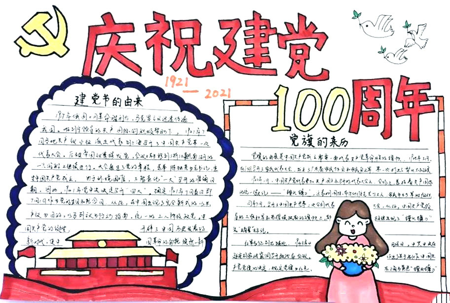 庆祝建党100周年手抄报简单又好看-图4