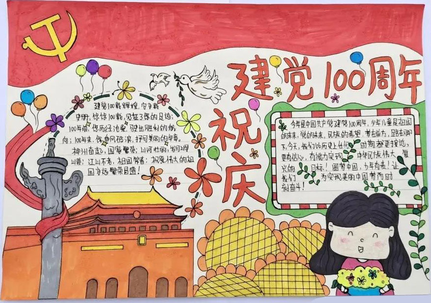 庆祝建党100周年手抄报简单又好看-图11