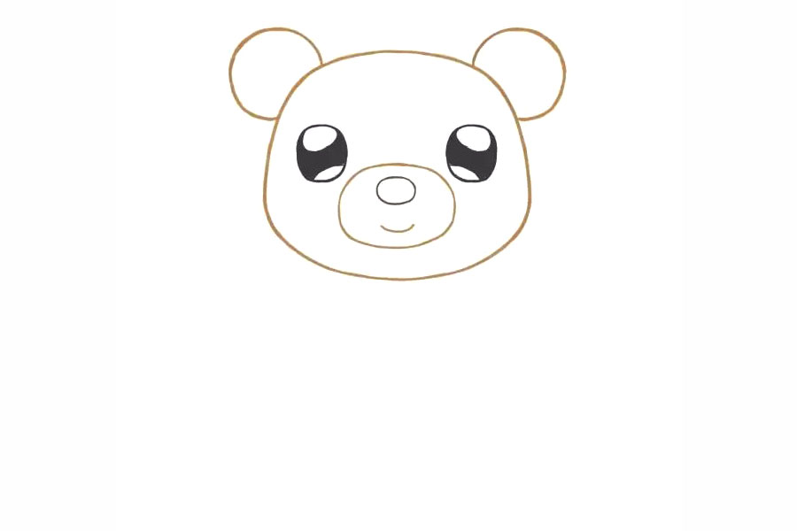 小熊弟弟简笔画画法-图4