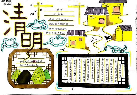 三年级清明节手抄报简单又漂亮-图1