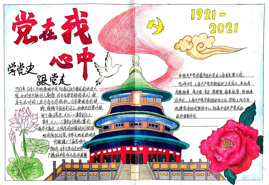 小学生党在我心中手抄报简单又漂亮-图2