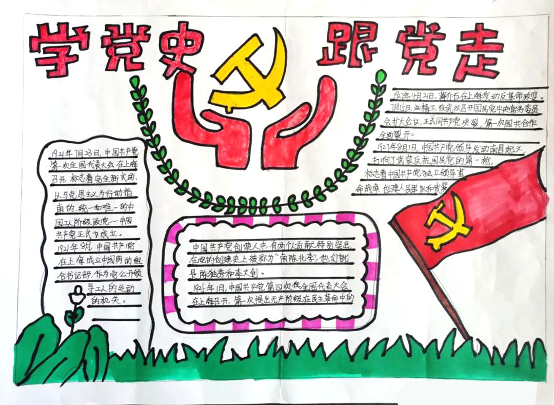 “学党史，跟党走”献礼建党百年手抄报-图7