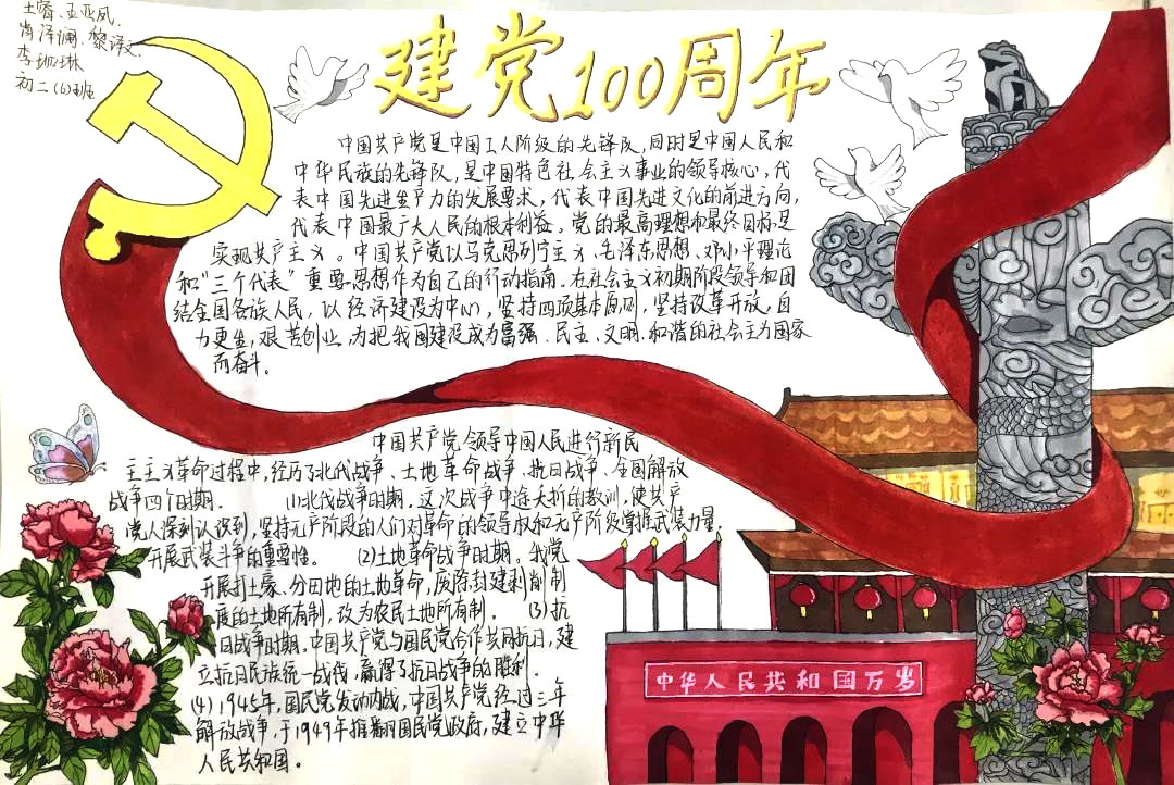 庆祝“中国共产党成立100周年”手抄报-图10