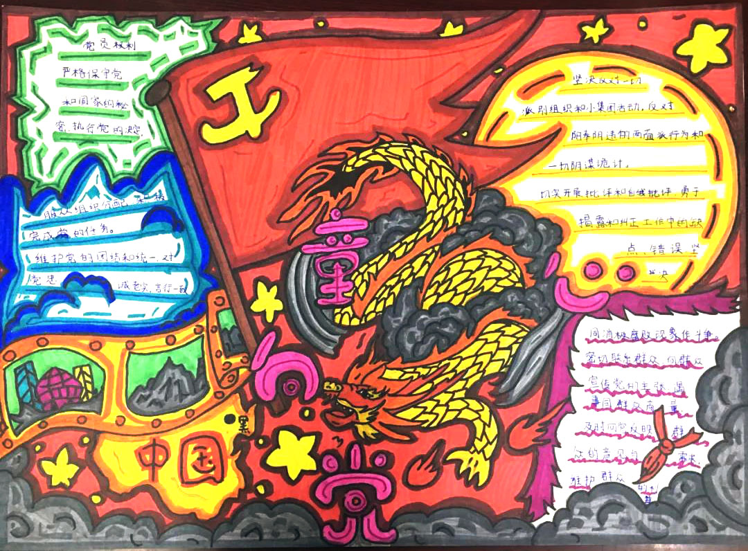 童心向党手抄报又简单又漂亮-图2