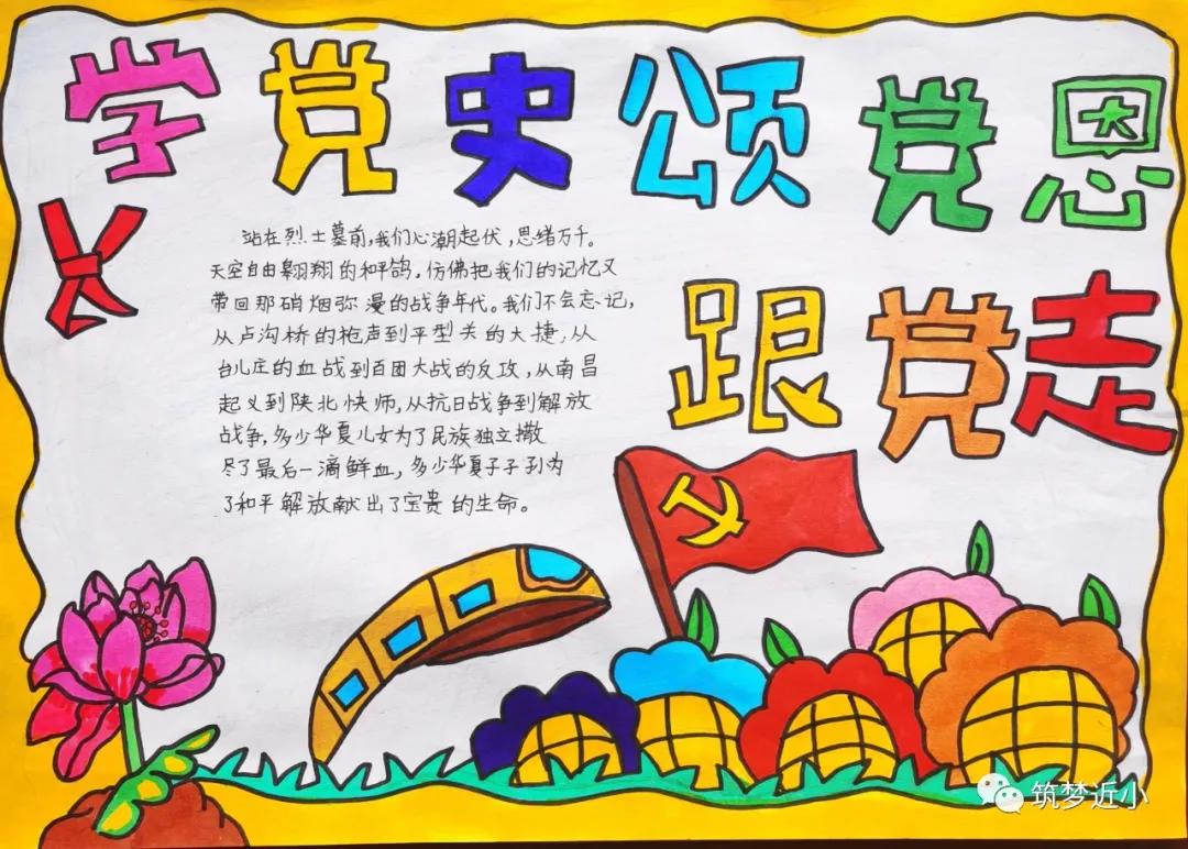 有关建党100周年的手抄报版面设计图-图1