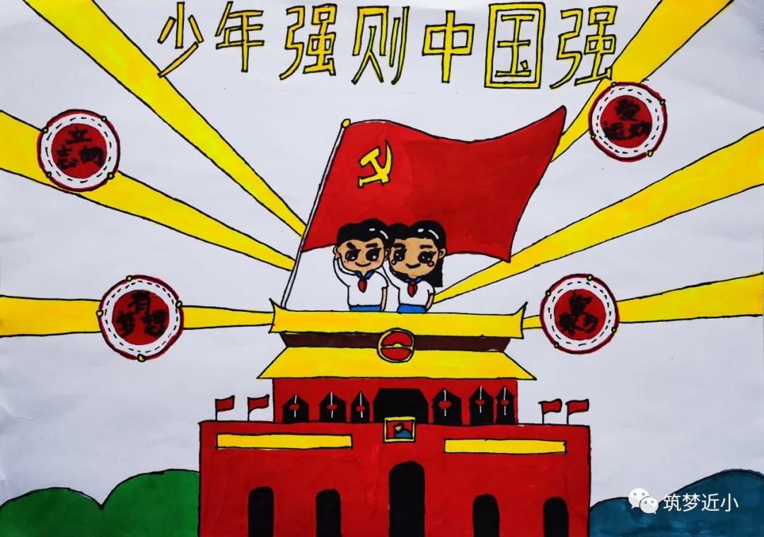 有关建党100周年的手抄报简笔画-图5