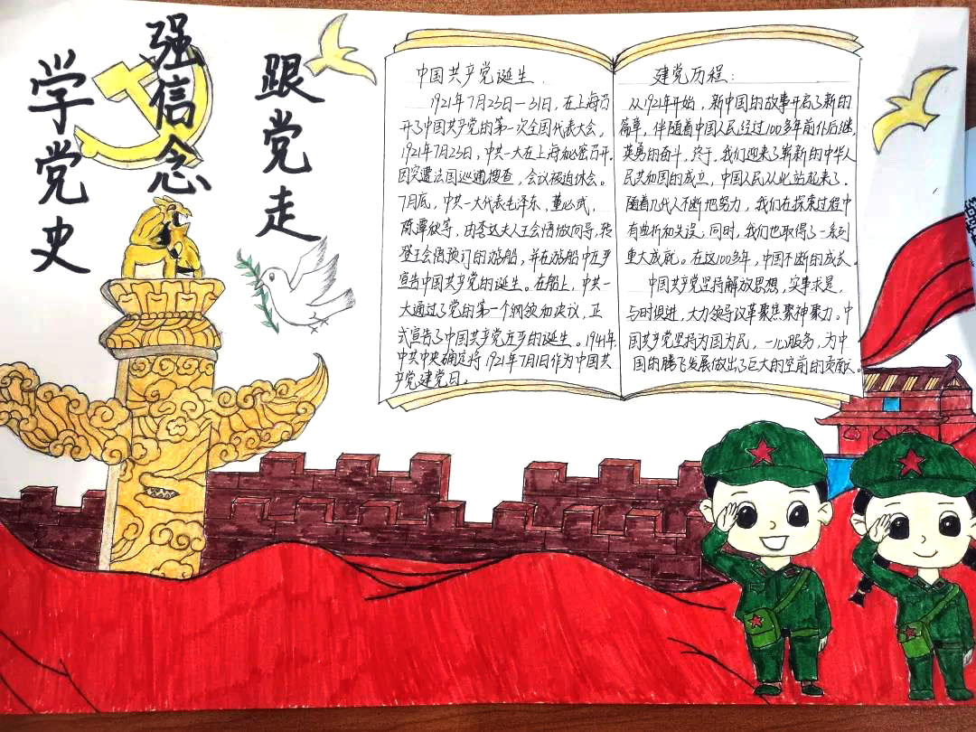 “学党史，强信念，跟党走”主题手抄报-图10