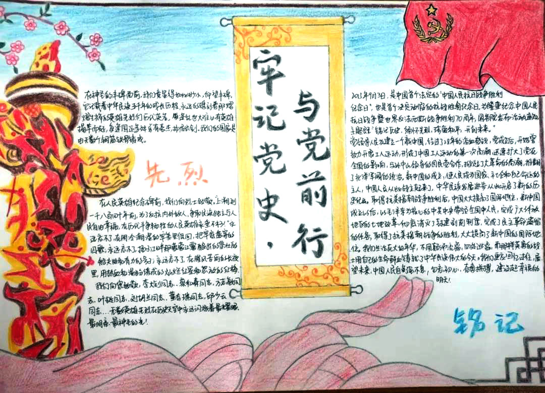 15张有关爱党敬党的手抄报版面设计-图14