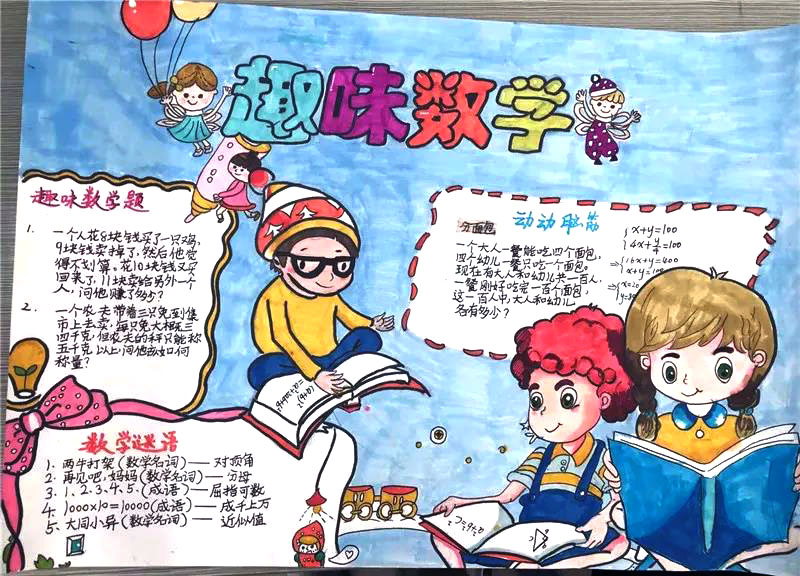 8张漂亮的数学小报版面设计-图4