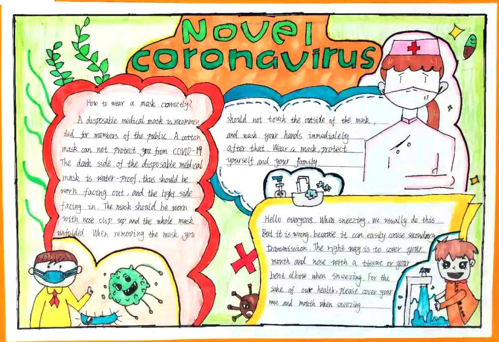 关于做好疫情防护的英语手抄报-图4