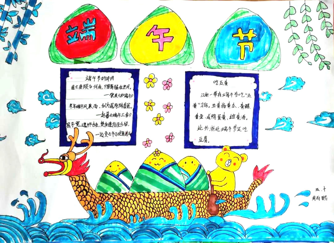 五年级端午节手抄报简单又漂亮-图5