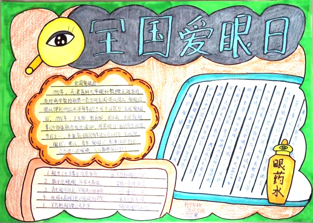 小学生爱眼日手抄报简单又漂亮-图5