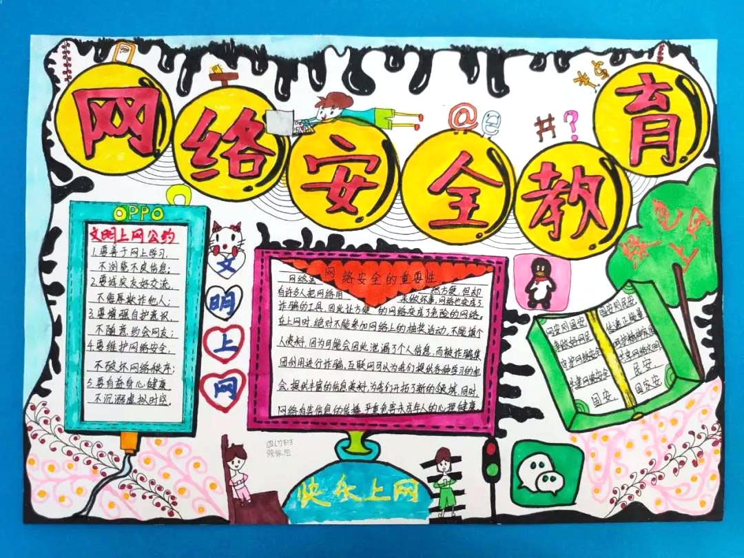 小学生网络安全教育手抄报-图3