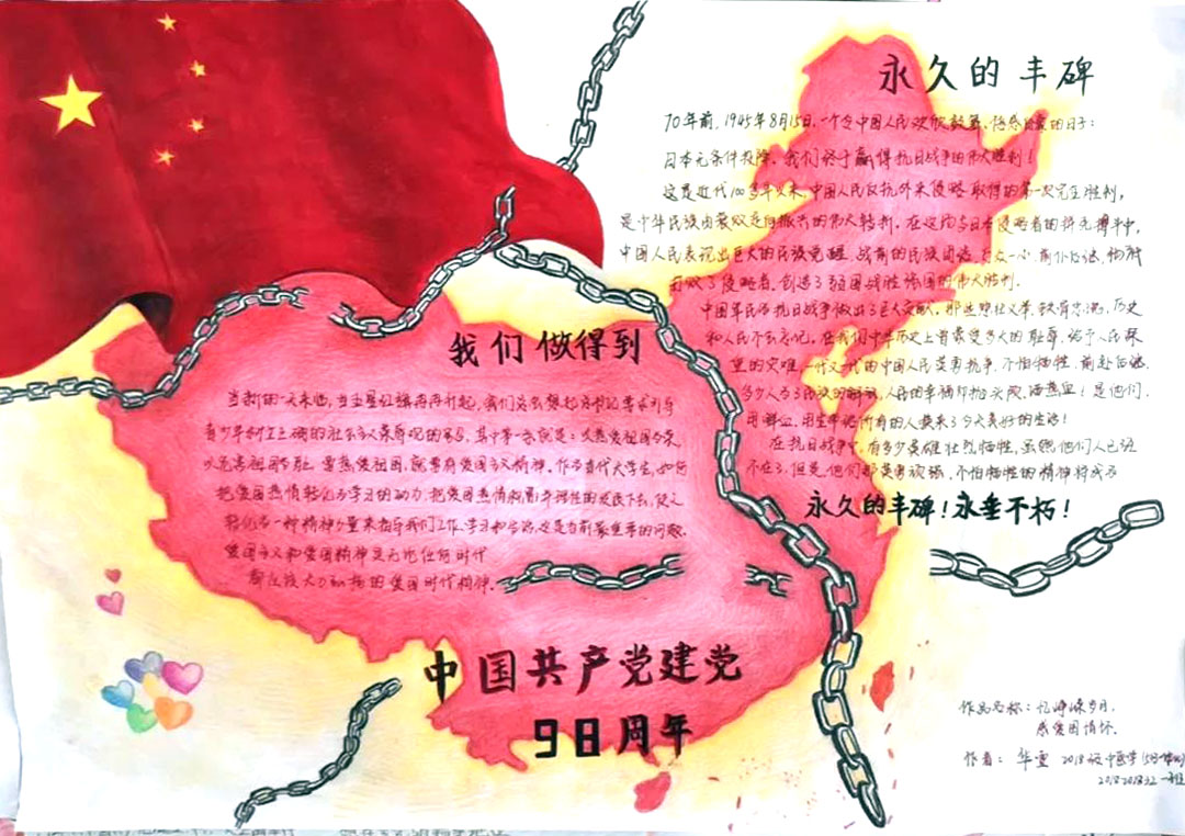 “记党史，忆英雄”主题手抄报图片-图2