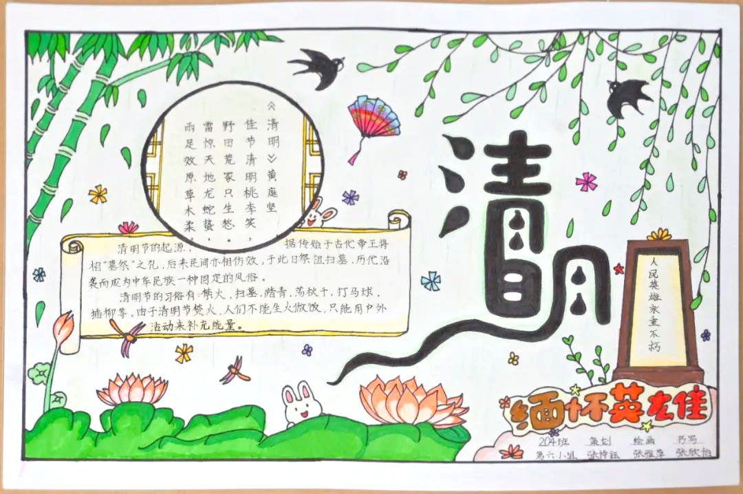 7张清明节缅怀英烈手抄报简单又好画-图2