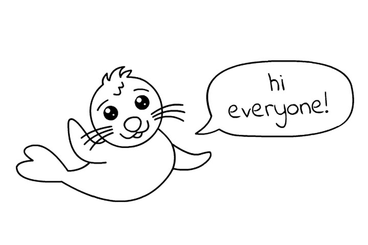 如何画可爱的海豹宝宝